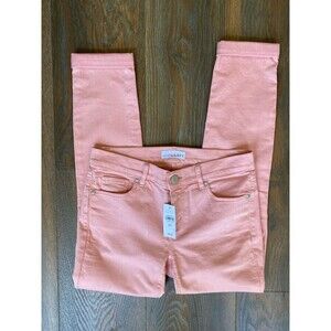 NWT Loft Jeans Size 25/0 Modern Skinny Crop Pink Stretch Rolled Cuff Pants
